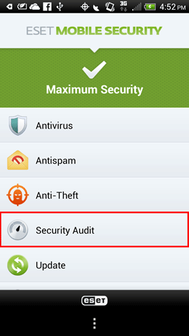 ESET Mobile Security, Security Audit